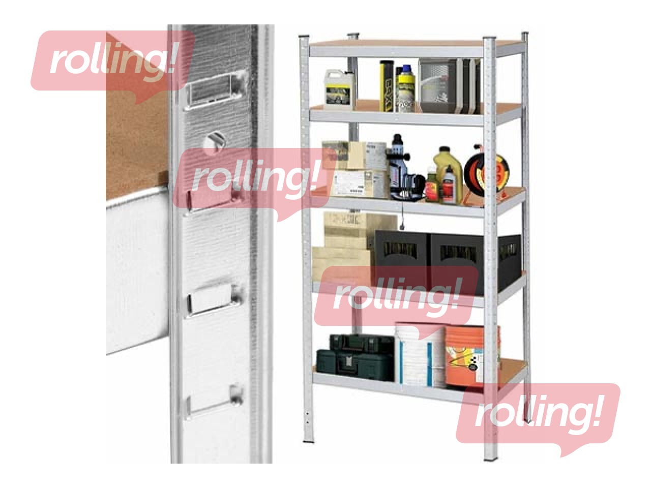 Noliktavas plaukts Springos, 75x30x150cm