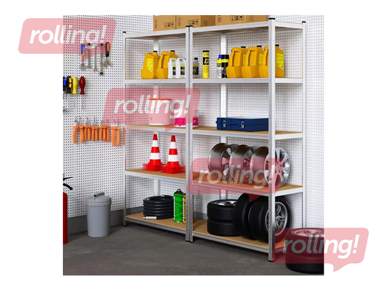 Warehouse shelving unit Springos, 180×90×40cm