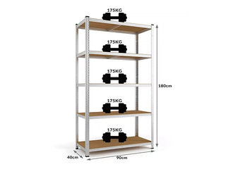 Warehouse shelving unit Springos, 180×90×40cm