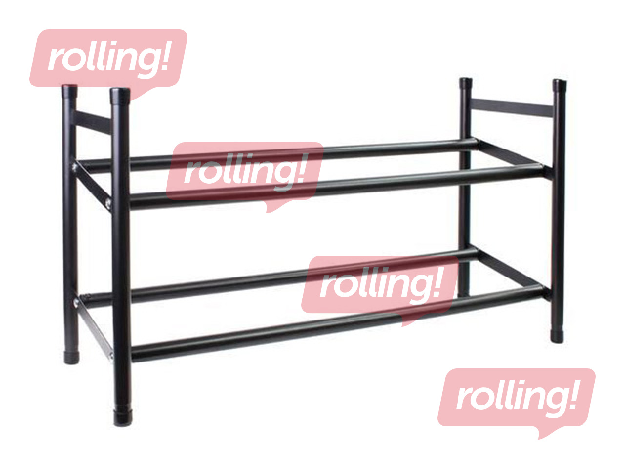 Apavu plaukts Toro, izvelkams, metāla, melns, 63-110x34.5cm