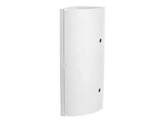 Bathroom shelf Tatay, corner design, with doors, white