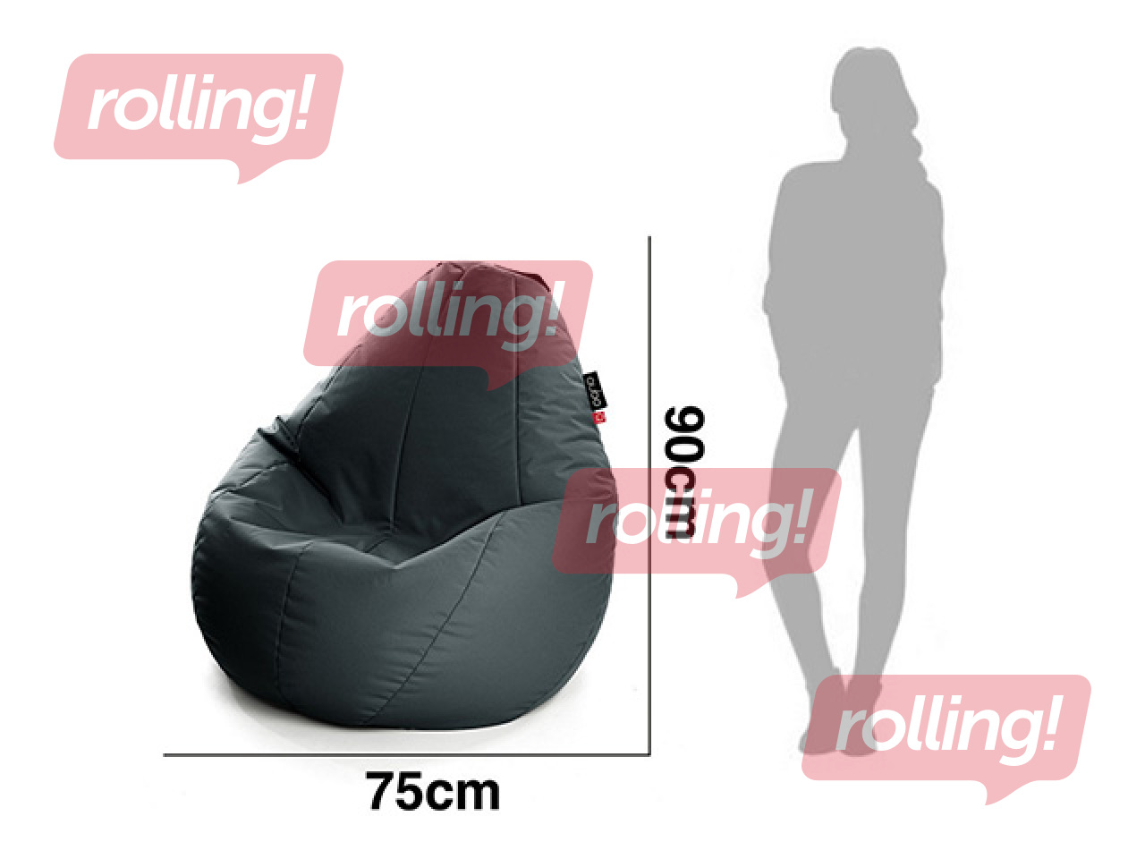 Sēžammaiss Qubo Comfort 90 Goji, Velvet Fit