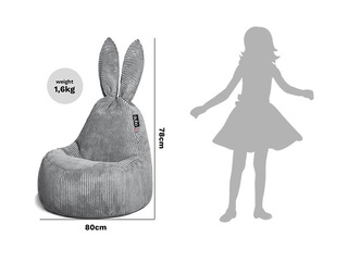 Sēžammaiss Qubo Baby Rabbit Onyx, Feel Fit