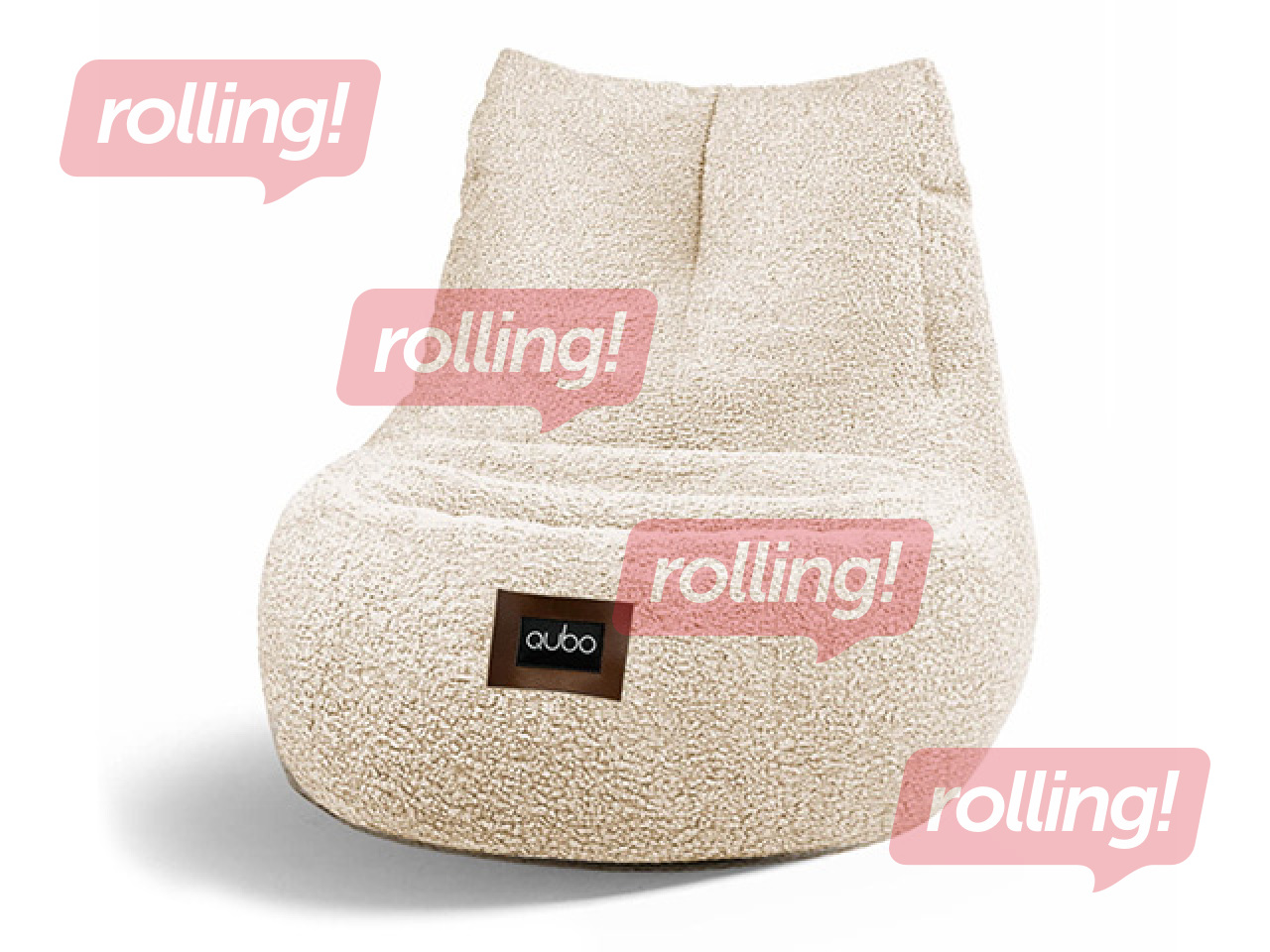 Кресло-мешок Qubo, Cloud, Fluffy Fit, Powder
