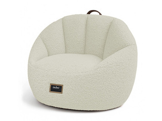 Bean Bag Qubo, Zennel, Fluffy Fit, Snowdrop