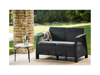 Dārza dīvāns Keter Corfu, Love Seat, divvietīgs, pelēks