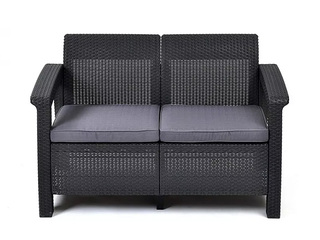 Садовый диван Keter Corfu, Love Seat, двухместный, серый