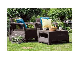 Dārza mēbeļu komplekts Keter Corfu, Weekend, brūns