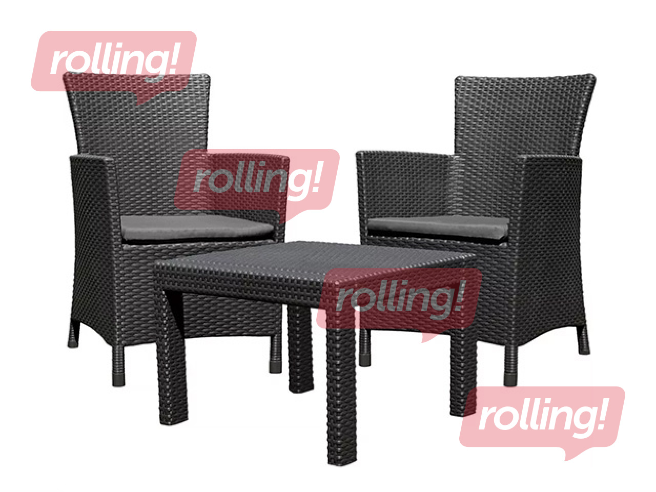 Dārza mēbeļu komplekts Keter Rosario, Balcony Set, pelēks