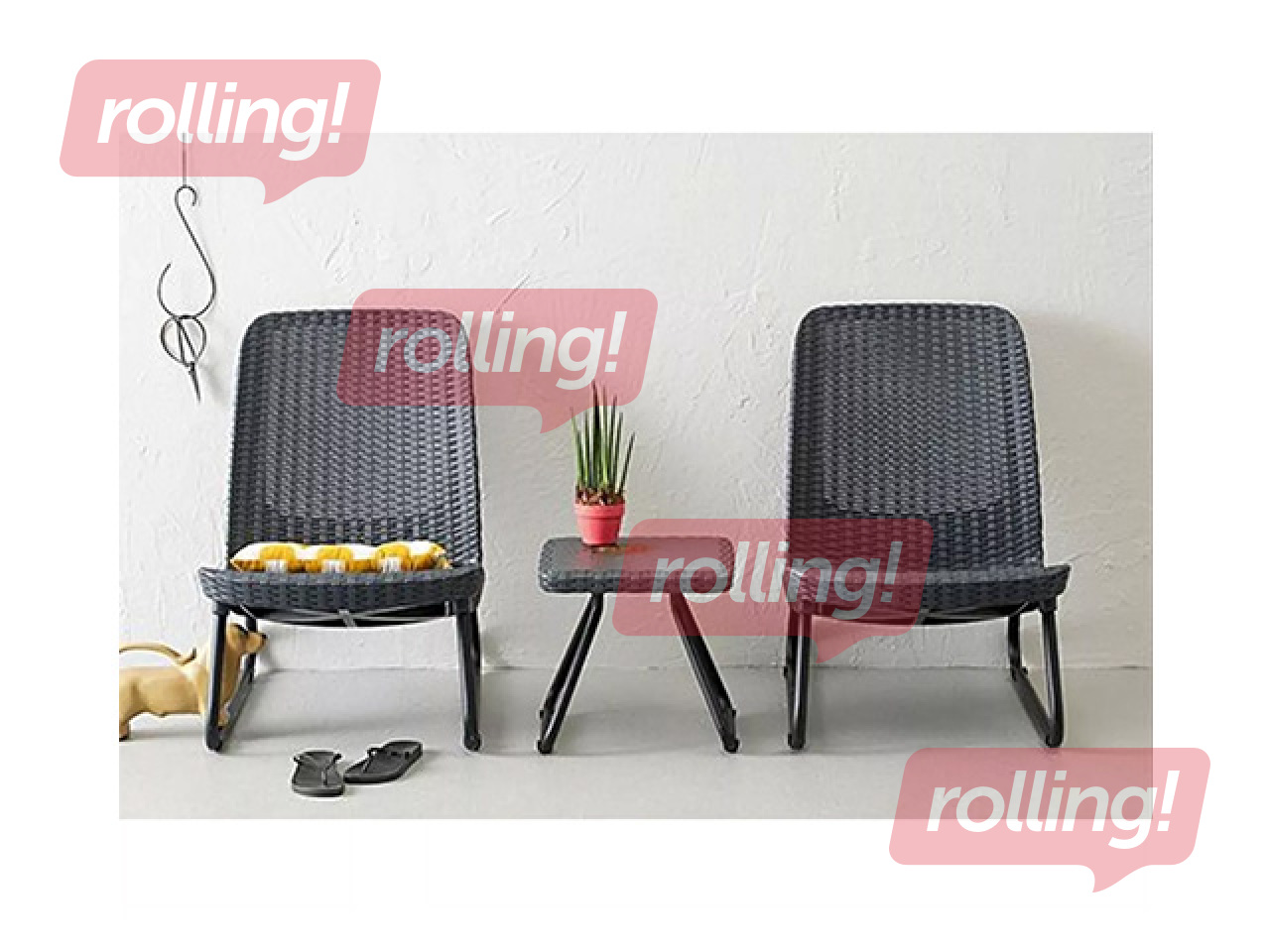 Dārza mēbeļu komplekts Keter Rio, Patio Set, pelēks
