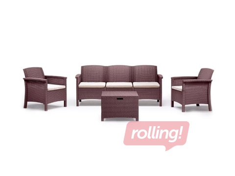 Dārza mēbeļu komplekts Bica Set Venezia 3, brūns