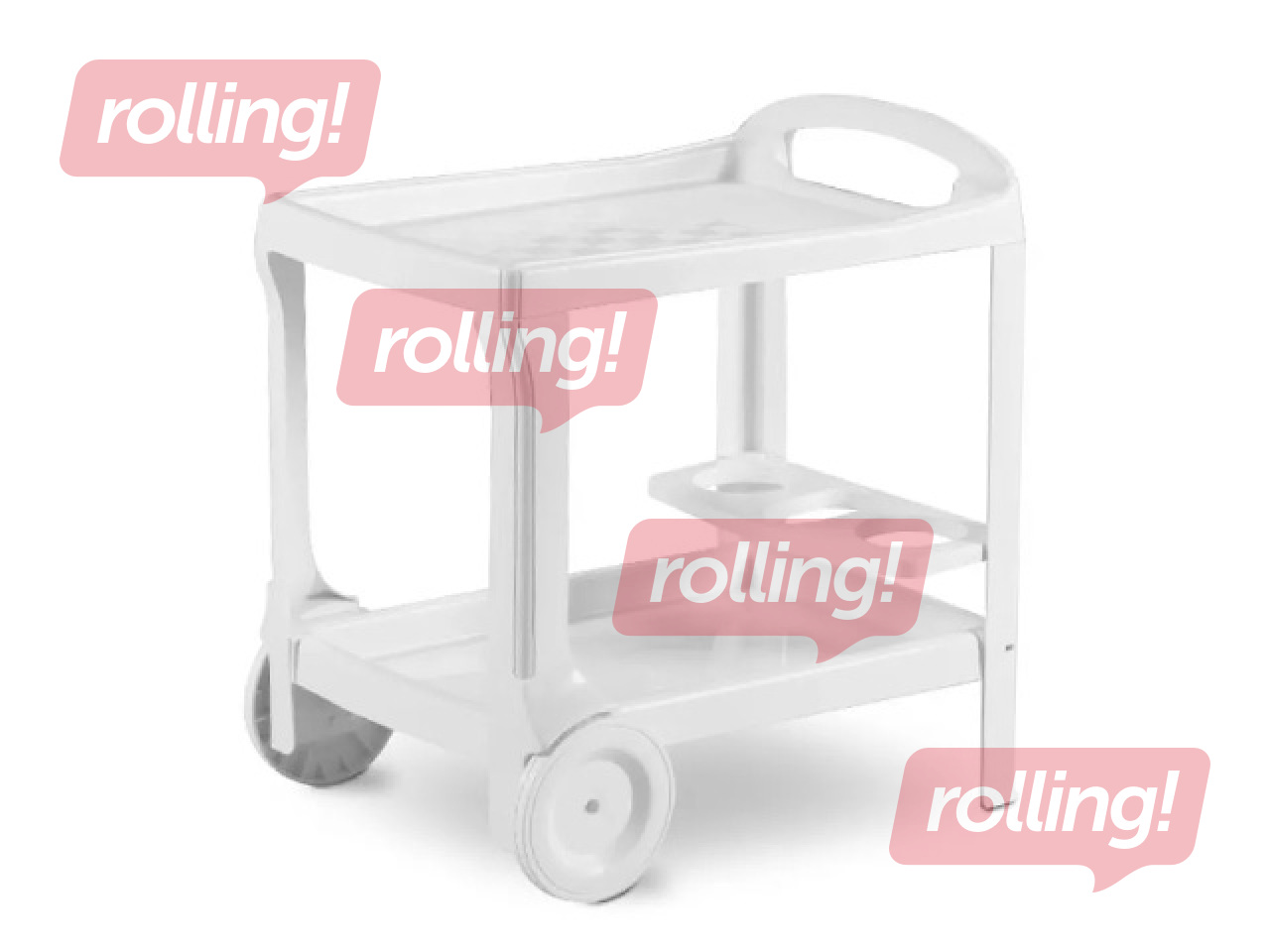 Сервировочная тележка Bica Borneo, белая