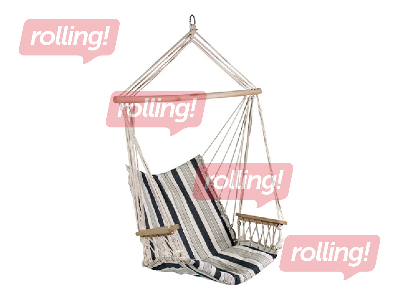 Hanging chair Hip, striped, white, blue