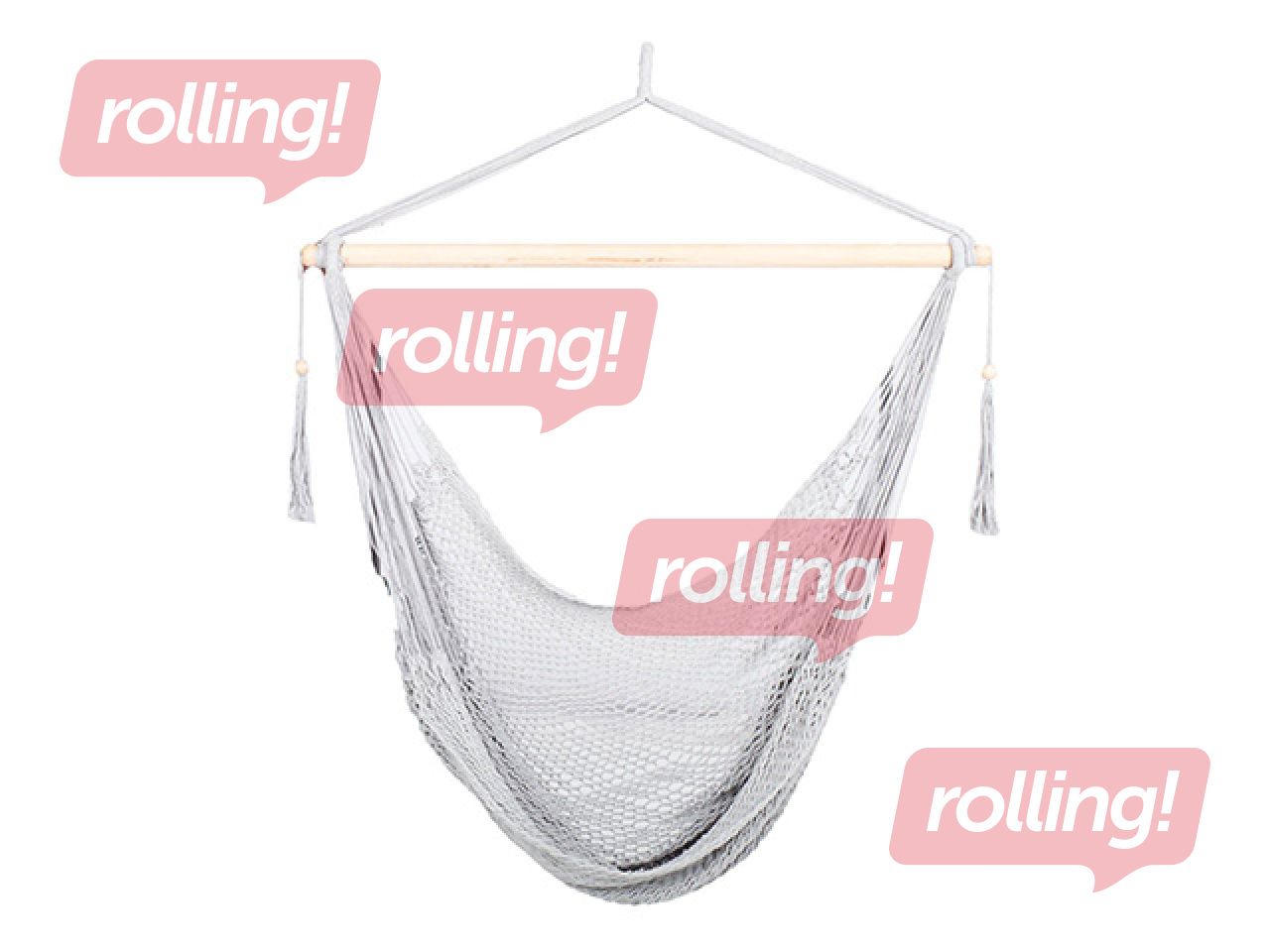 Piekaramais šūpuļkrēsls Carina, pelēks