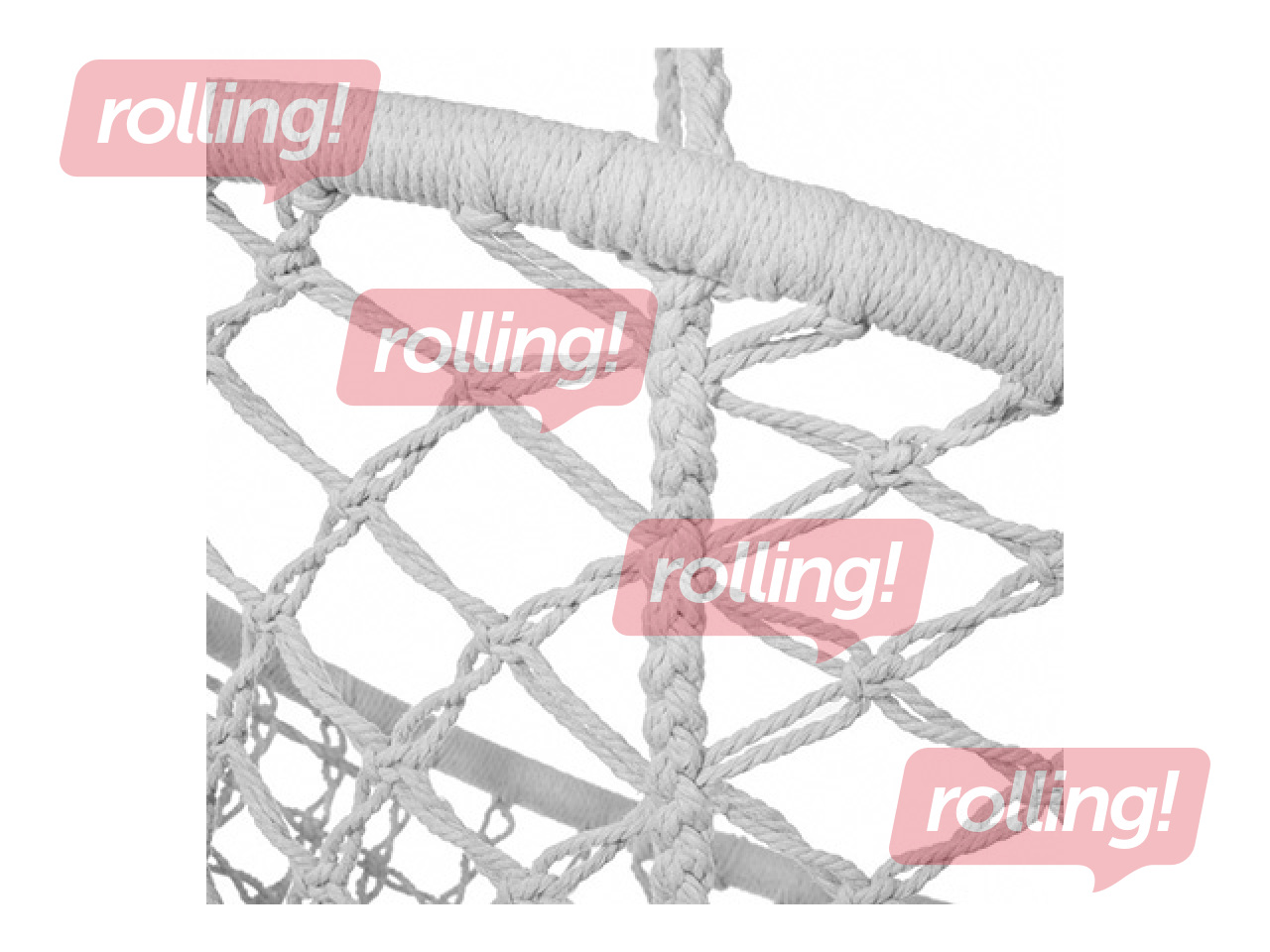 Piekaramais šūpuļkrēsls Springos, ar bārkstīm, pelēks