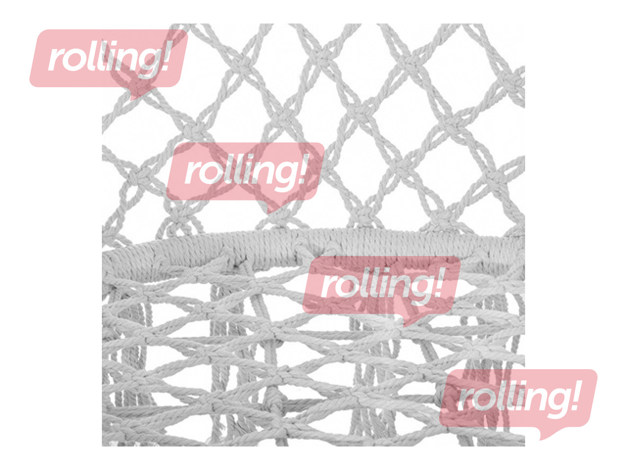 Piekaramais šūpuļkrēsls Springos, ar bārkstīm, pelēks