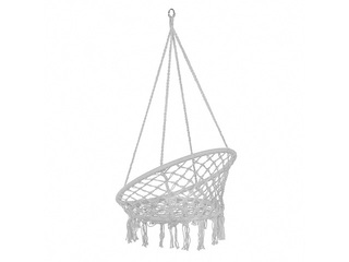 Подвесное кресло Springos, с бахромой, серое