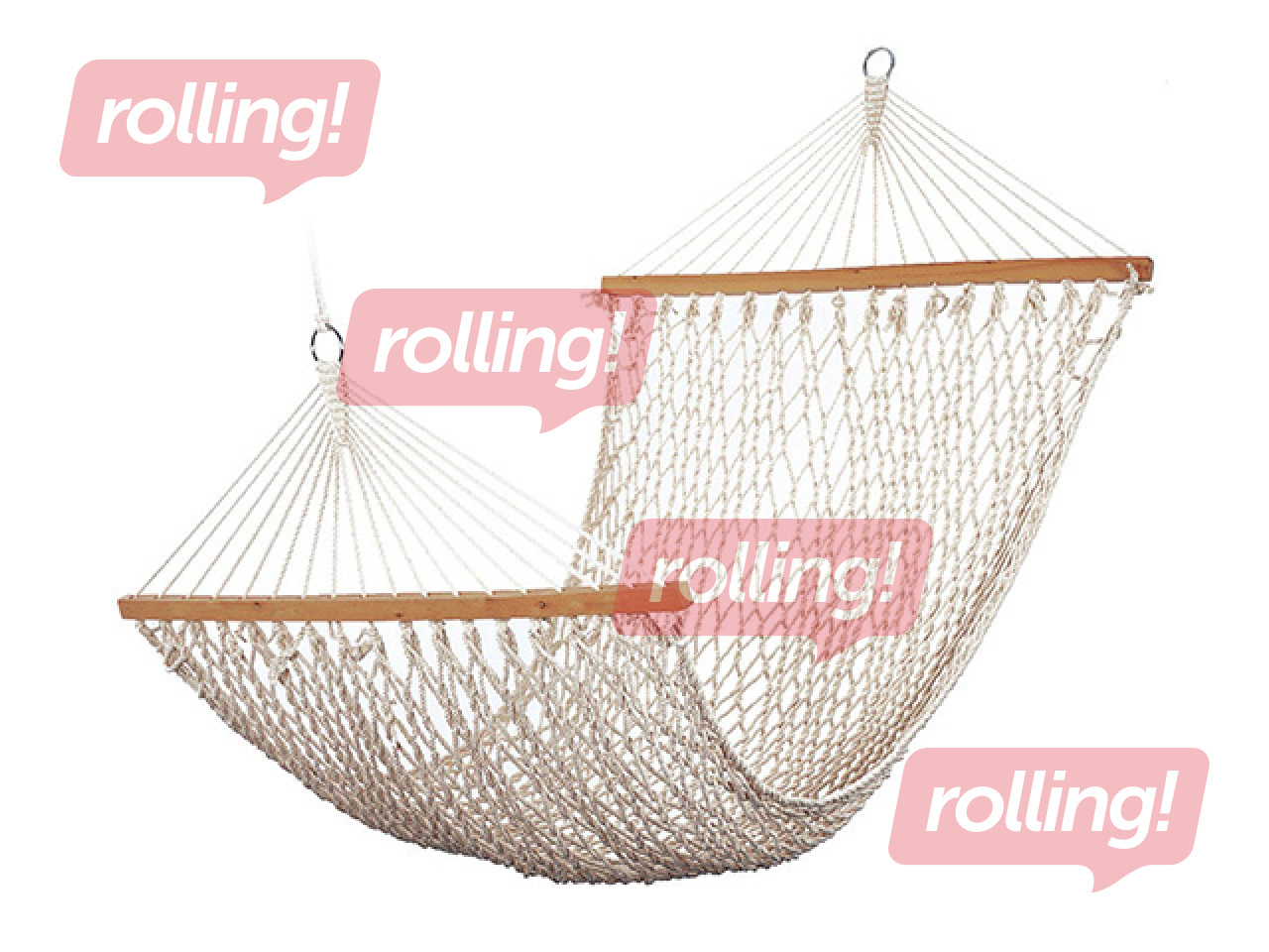 Šūpuļtīkls Laisy, dabīgi balts, 190×100cm