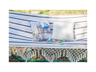 Hammock Romance, blue, striped, 190×100cm