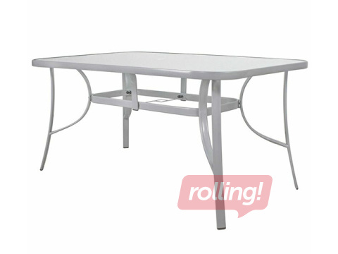 Dārza galds Springos, balts, 150x90cm