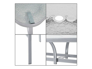 Dārza galds Springos, balts, 150x90cm