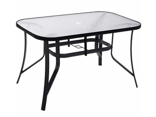 Garden table Springos, black, 150x90cm