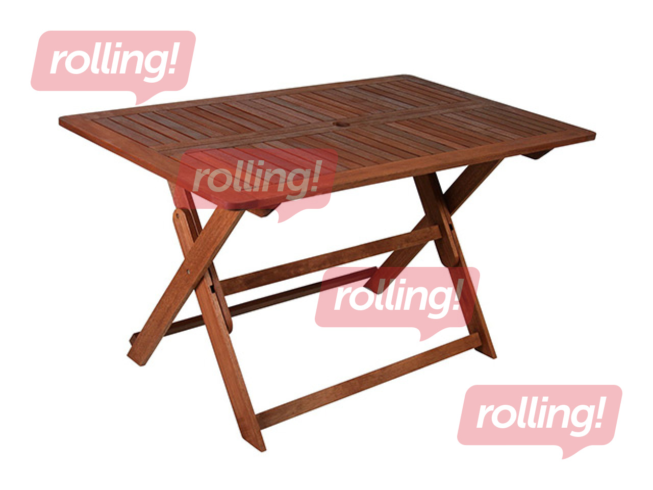 Galds Modena, saliekams, meranti koka, 135x80x74cm