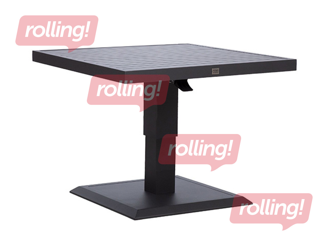 Height-adjustable table Tomson, grey, 85x85cm