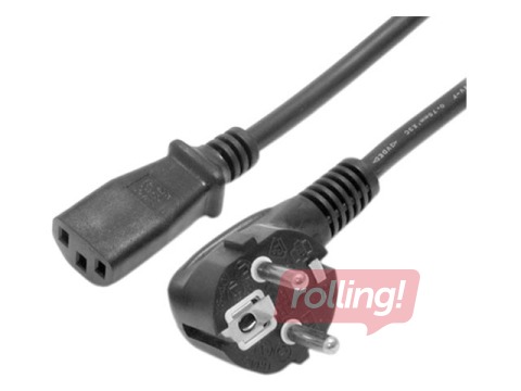 Toitekaabel,strai. IEC, must,1.8m