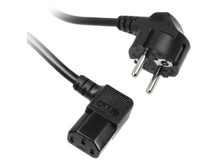 Power cable, 1.8m, 90°, black