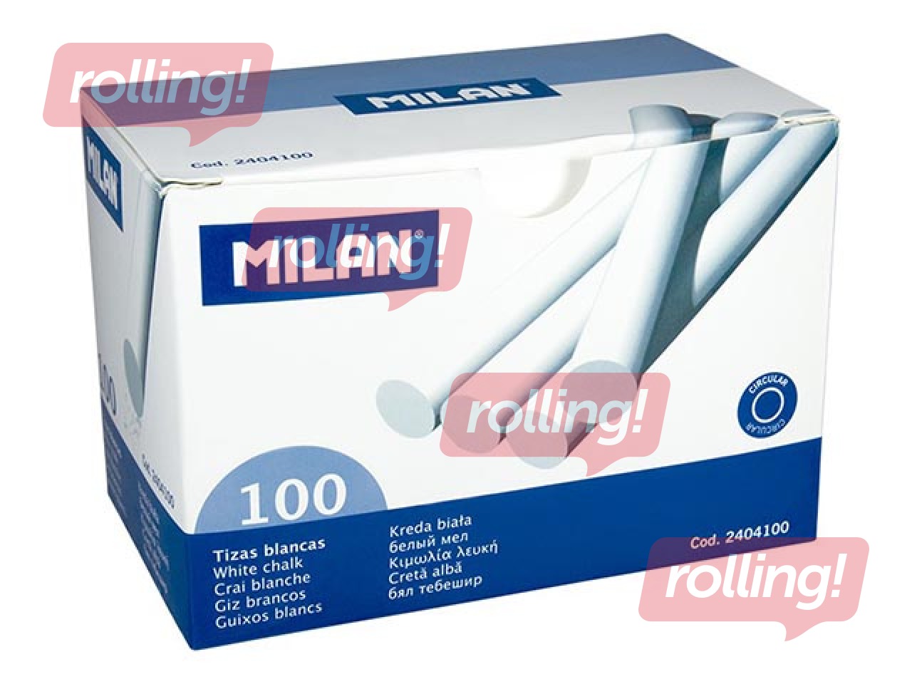 Krīts Milan, balts, 100 gab.