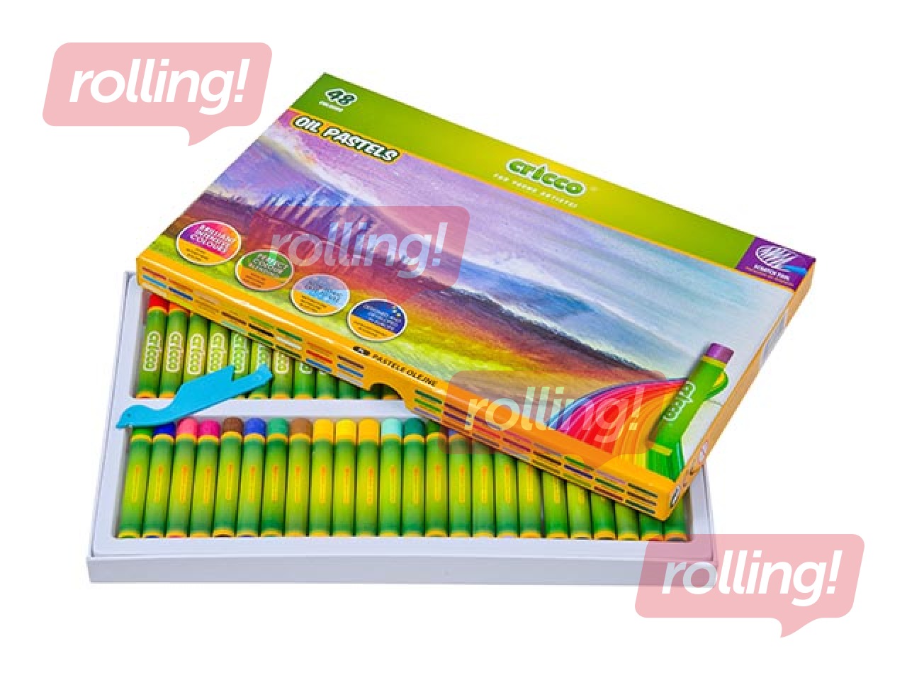 Eļļas krītiņi Oil Pastels Cricco, 48 krāsas