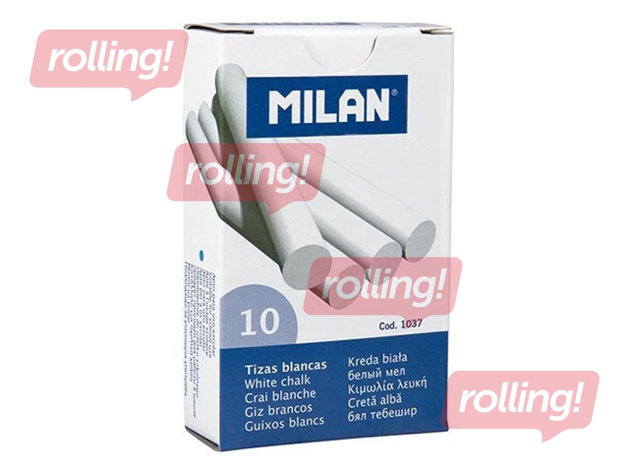 Chalk Milan, white, 10 pcs.