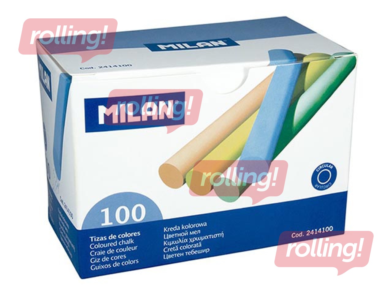 Krīts Milan, krāsains, 100 gab.