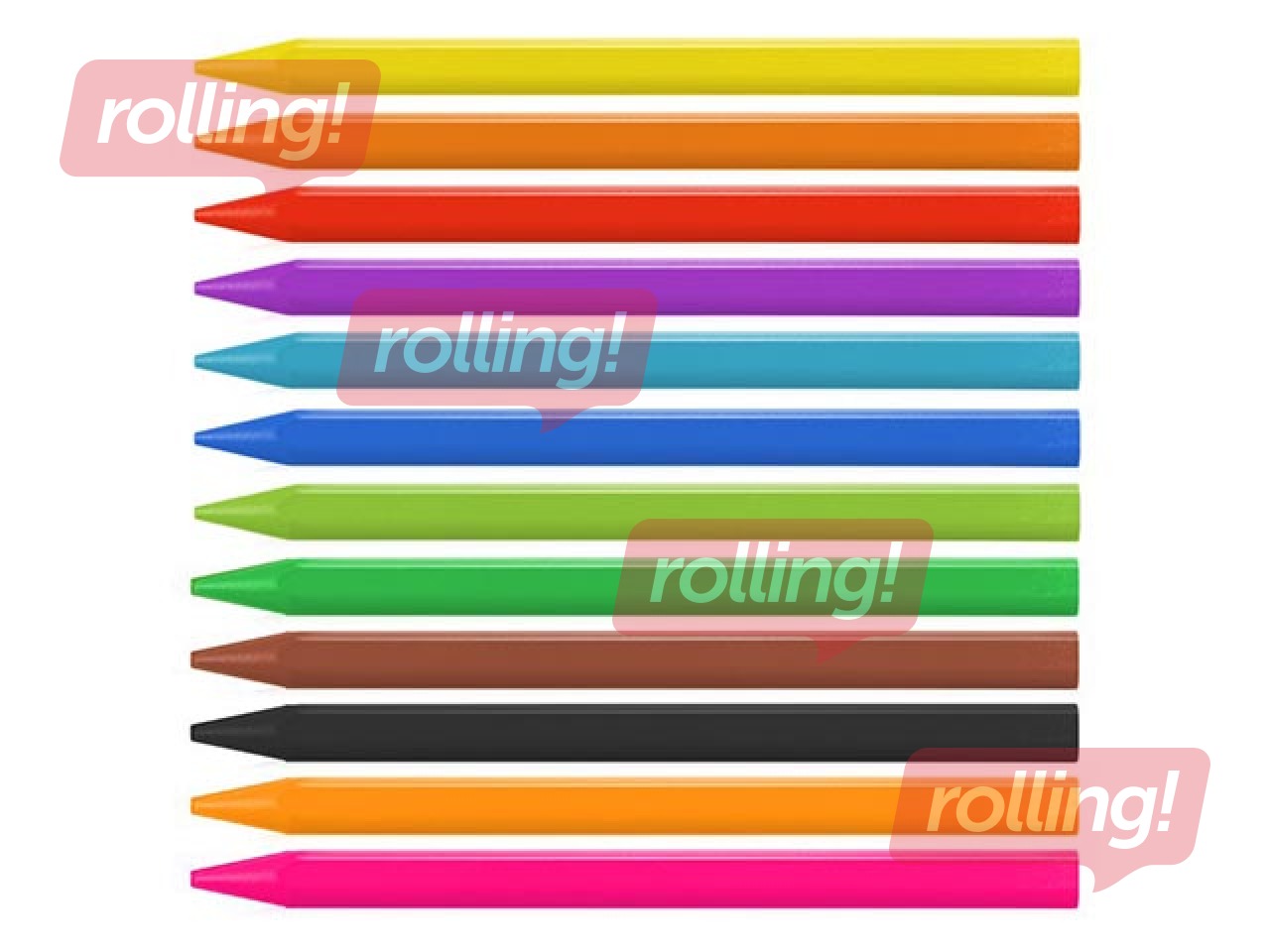 Plastipastel Milan, triangular, 12 colours