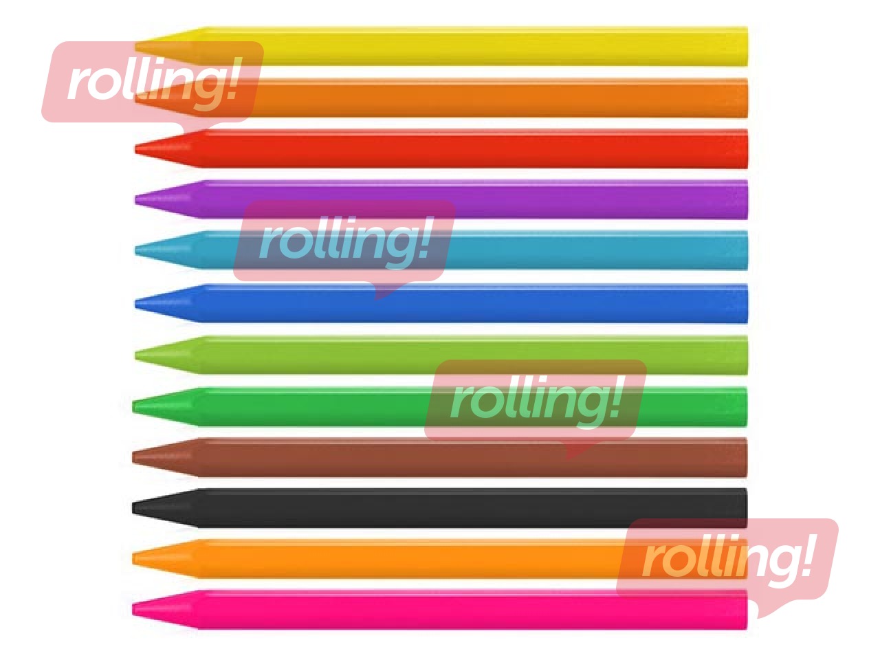 Vaska krītiņi Milan Plastipastel, 12 krāsas