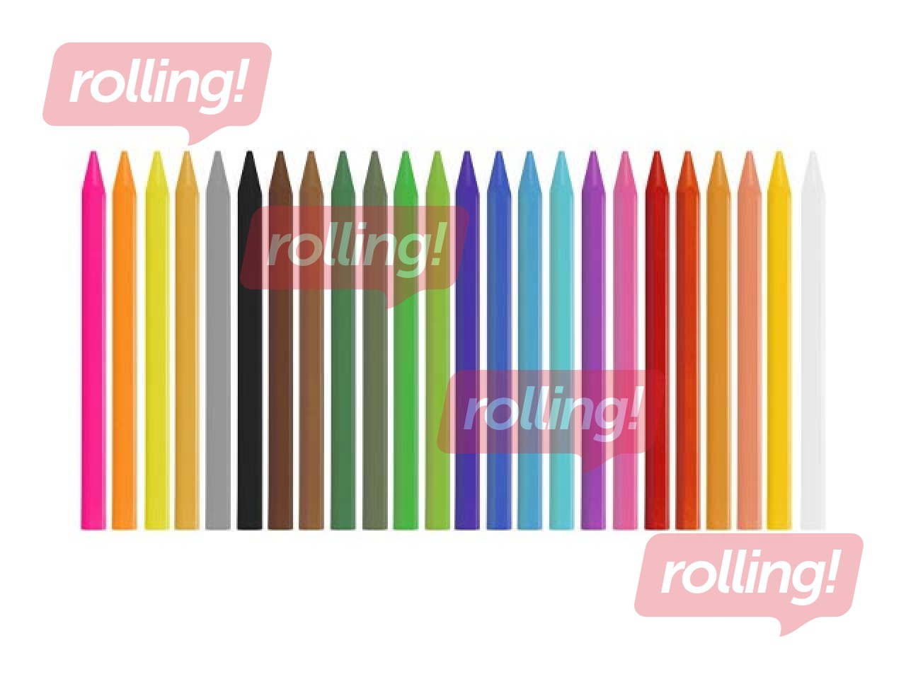 Plastikust värvilised kriidid Milan, 24 värvi