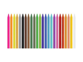 Plastipastel Milan, triangular, 24 colours