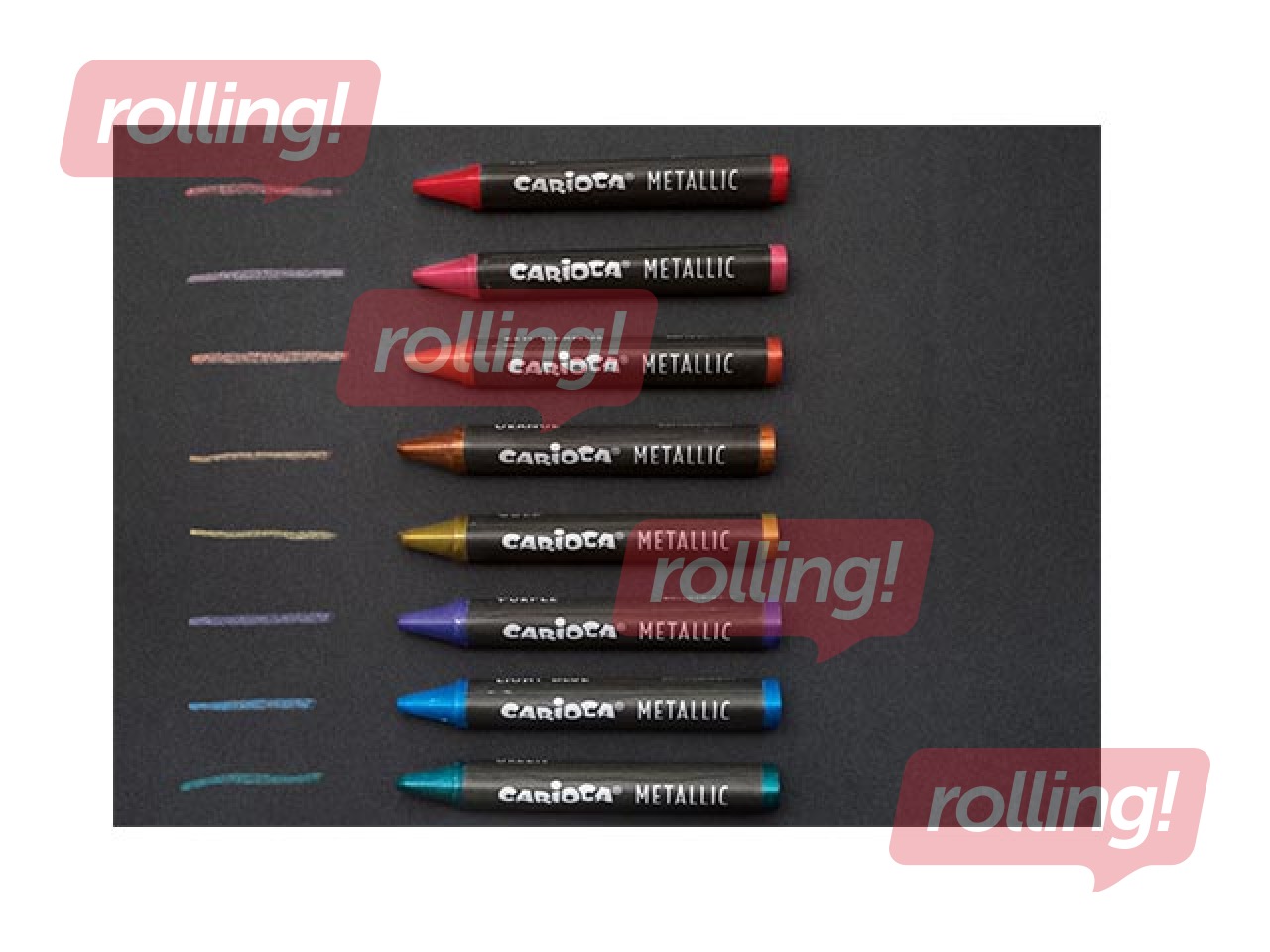 Vaska krītiņi Carioca, 8 metāliskas krāsas