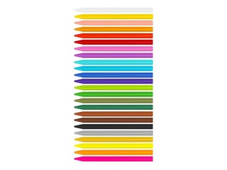 Plastipastel Milan, round, 24 colours