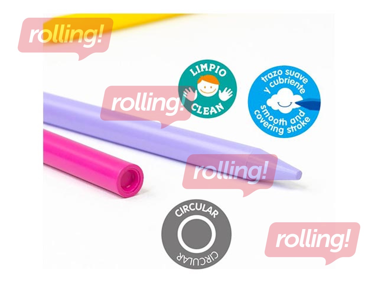 Plastipastel Milan, round, 24 colours