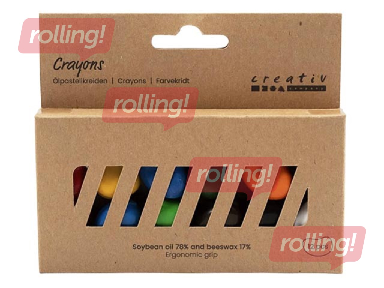 Sojas/vaska krītiņi, 12 gab.