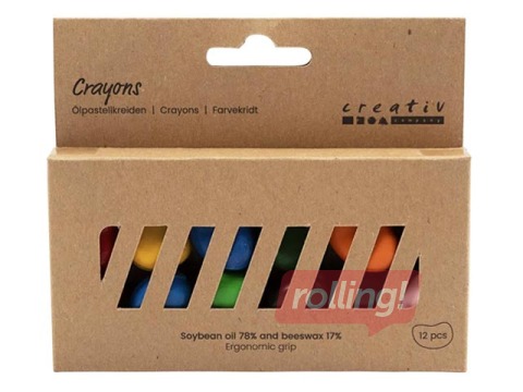 Soy/wax crayons, 12 pcs.