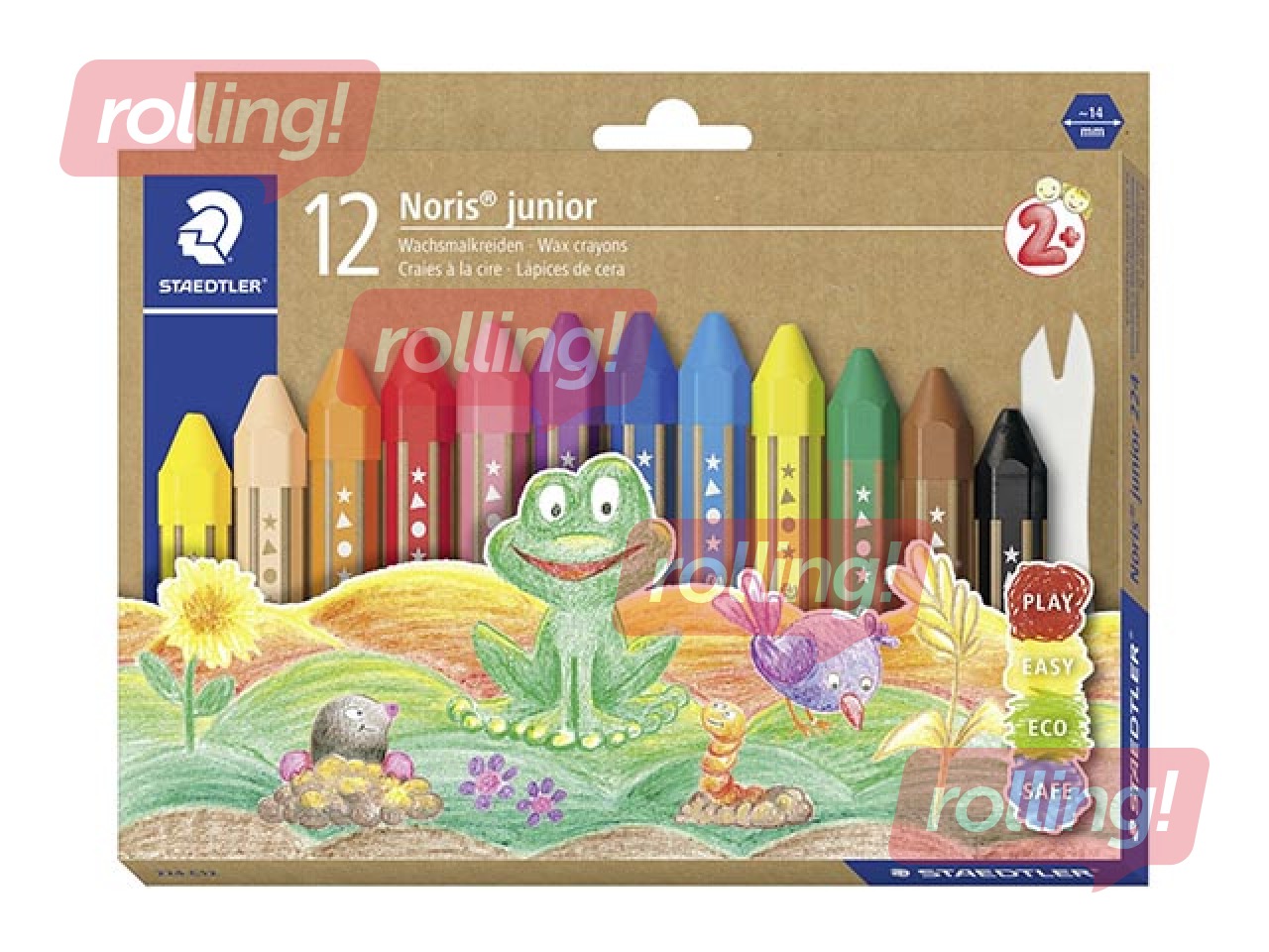 Vaska krītiņi Noris junior Staedtler 224, 12 krāsas
