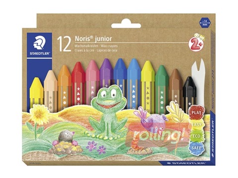 Wax crayon Noris junior Staedtler 224, 12 colours