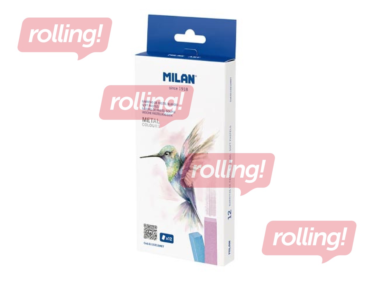 Pasteļkrītiņi mīkstie Milan Art, 12 metāliskas krāsas