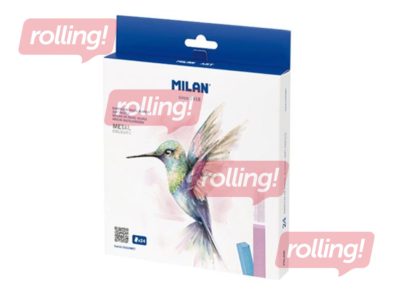 Pasteļkrītiņi mīkstie Milan Art, 24 metāliskas krāsas