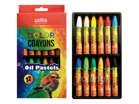 Eļļas krītiņi Osiris, 12 krāsas