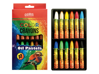 Eļļas krītiņi Osiris, 12 krāsas