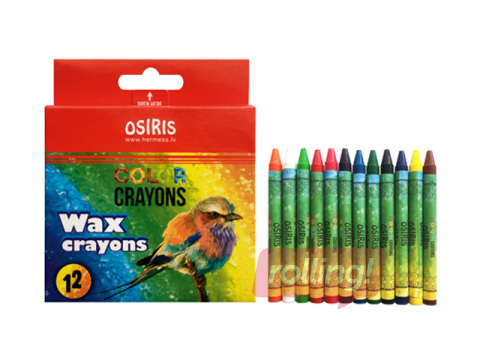 Wax crayons Osiris, 12 colours